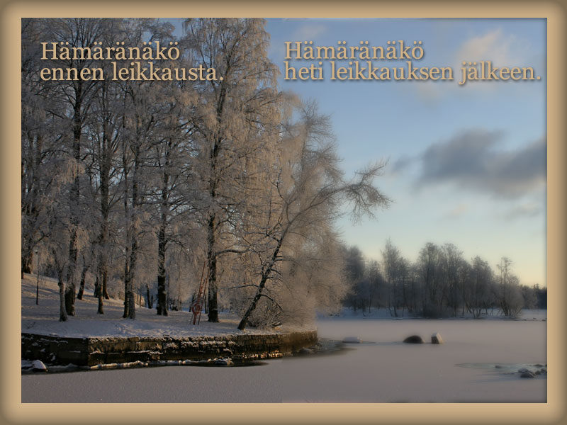 Aluksi h�m�r�n��ss� oli outo sumea efekti.